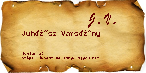 Juhász Varsány névjegykártya