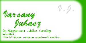 varsany juhasz business card