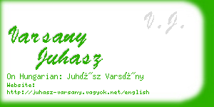 varsany juhasz business card